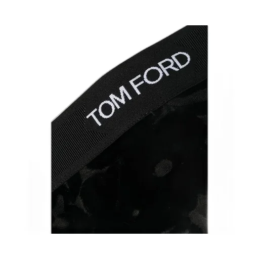 Floral-Print Logo-Waist Thong