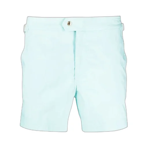 Mid-Rise Side Buckled Swim Shorts