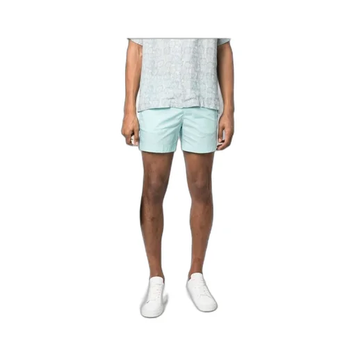 Mid-Rise Side Buckled Swim Shorts