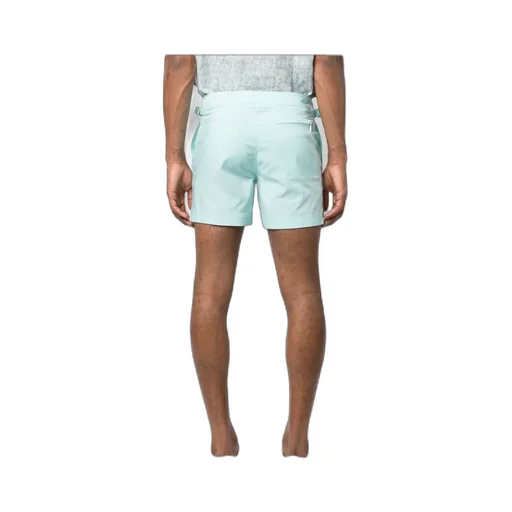 Mid-Rise Side Buckled Swim Shorts