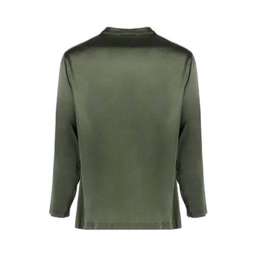 Half Buttoned Long-Sleeved Pyjama Shirt
