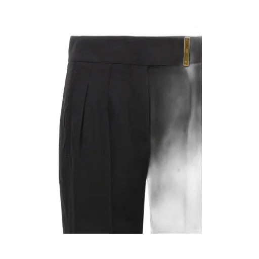 Metal Bar Detailed Straight-Leg Pants