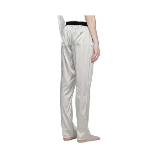 Logo Waistband Satin Pajama Trousers