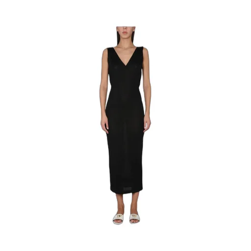 Sleeveless Back Crisscross Midi Dress