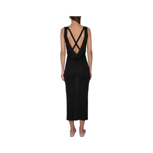 Sleeveless Back Crisscross Midi Dress