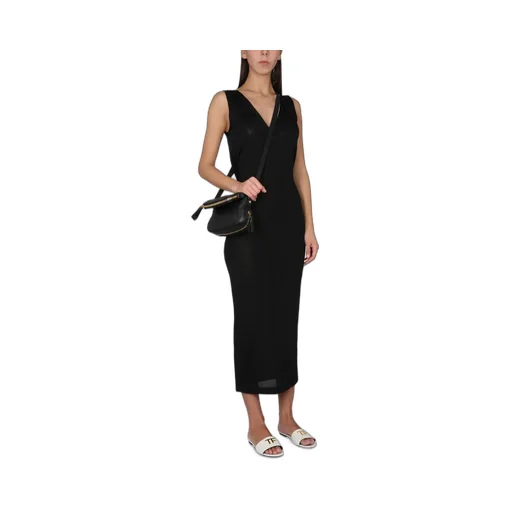 Sleeveless Back Crisscross Midi Dress