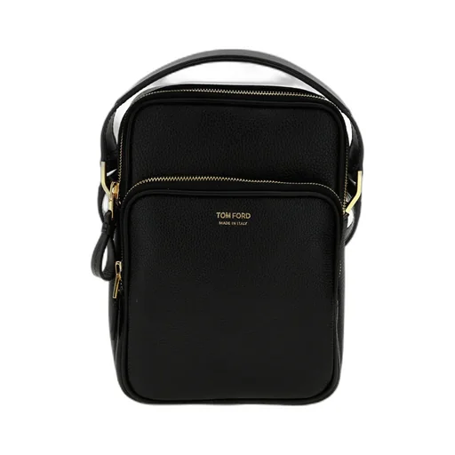 Logo Printed Zip-Up Messenger Bag