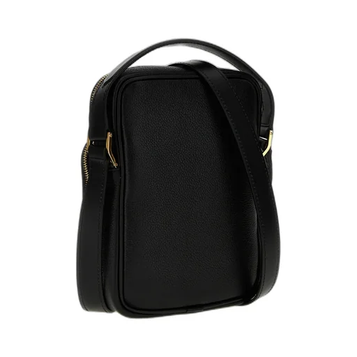 Logo Printed Zip-Up Messenger Bag