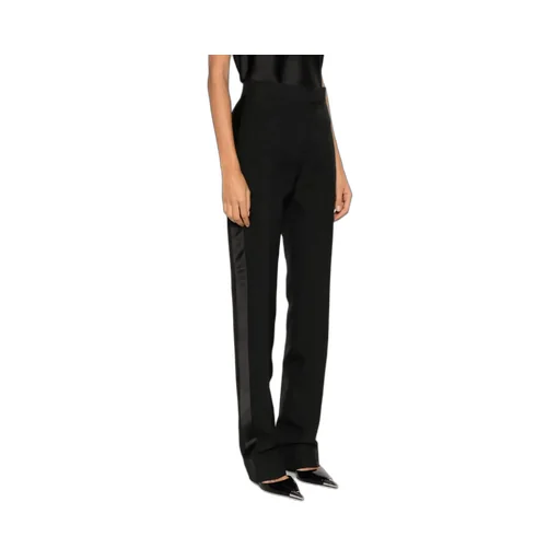 High-Waisted Straight-Leg Trousers
