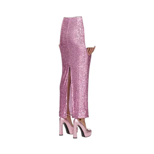 High-Waist Sequinned Maxi Skirt