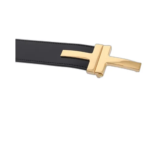 Logo-Plaque Leather Belt