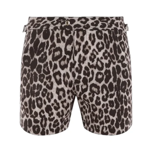 Leopard-Print Swim Shorts