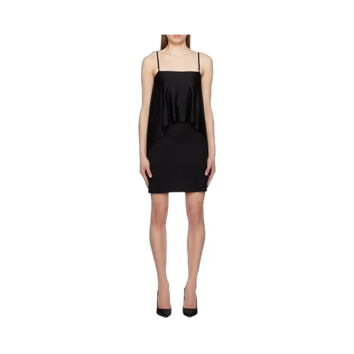 Square-Neck Cold-Shoulder Dress