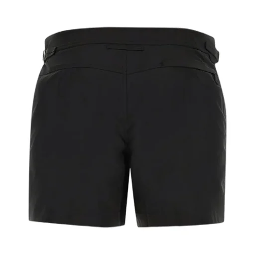 Mid-Rise Side Buckled Swim Shorts