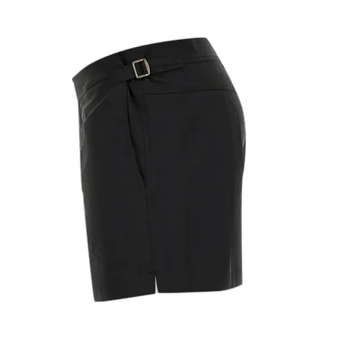 Mid-Rise Side Buckled Swim Shorts