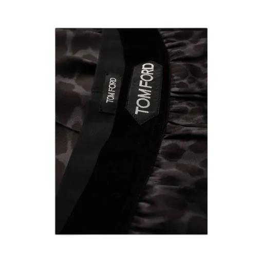 Leopard-Printed Stretched Pajama Trousers
