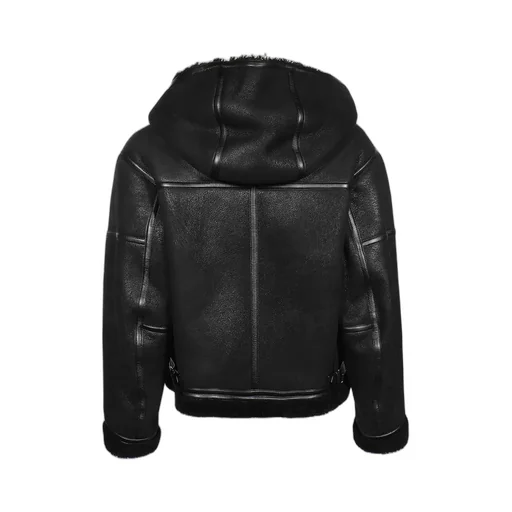 Hooded Leather Jacket
