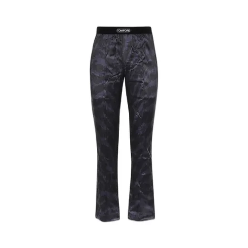 Graphic Printed Straight-Leg Pants