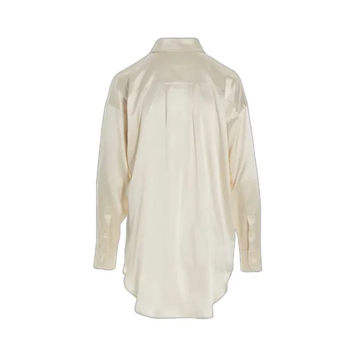 Long-Sleeved Satin Shirt