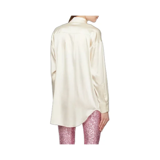 Long-Sleeved Satin Shirt