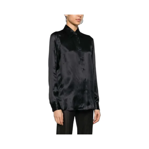Pintuck-Detailed Long-Sleeved Shirt
