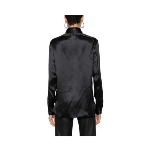 Pintuck-Detailed Long-Sleeved Shirt