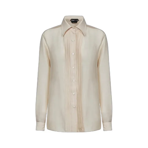Pleated Long-Sleeved Shirt