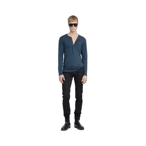 Henley Crewneck T-Shirt