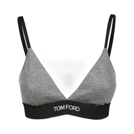 Logo-Underband Cashmere Triangle Bra