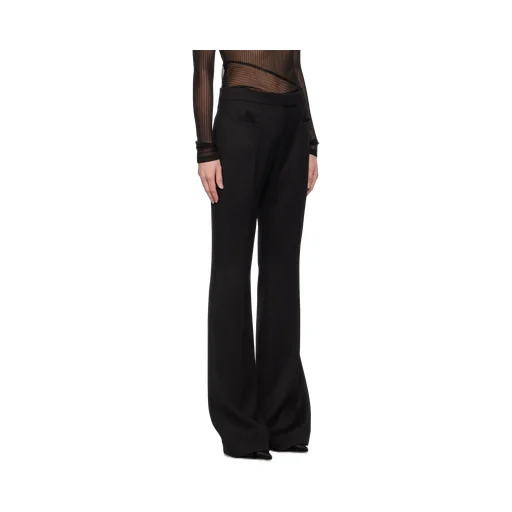 High-Waist Flared-Leg Trousers