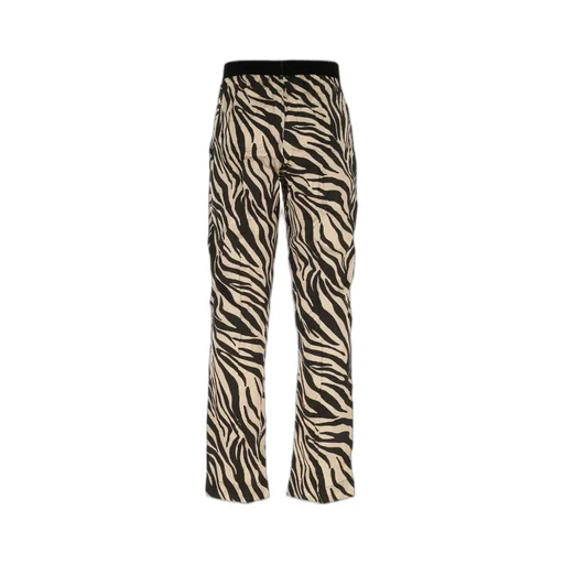 Zebra-Print Silk Pyjama Bottoms