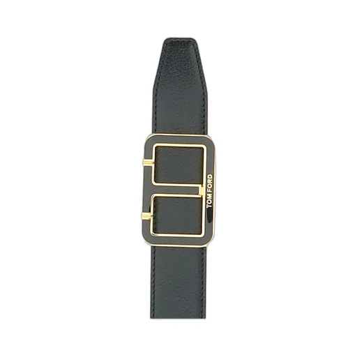 Logo-Buckle Leather Belt