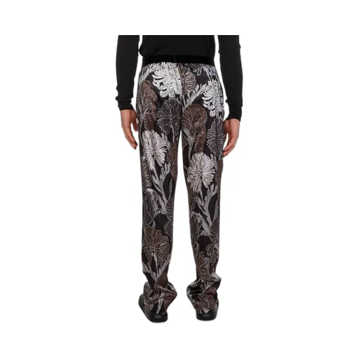 Floral-Printed Flared Trousers