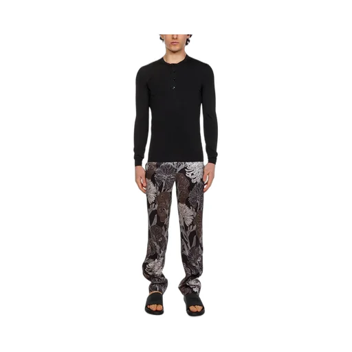 Floral-Printed Flared Trousers