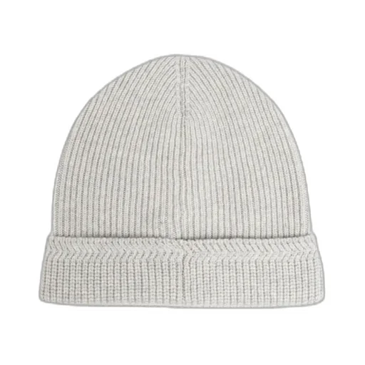 Logo Patch Ribbed-Knit Beanie