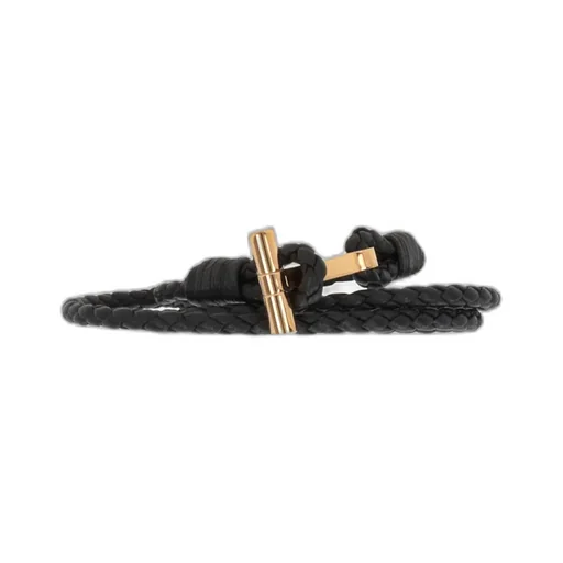 T Plaque Braided Bracelet