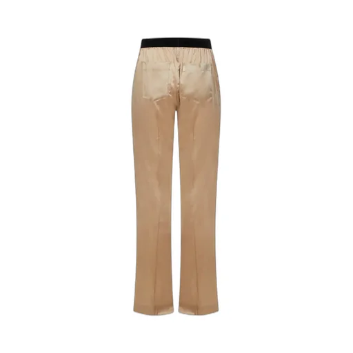 Logo Patch Satin Pajama Bottoms