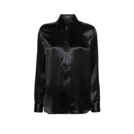 Pintuck-Detailed Long-Sleeved Shirt