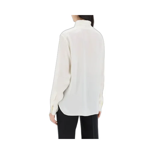 Pintuck-Detailed Long-Sleeved Shirt