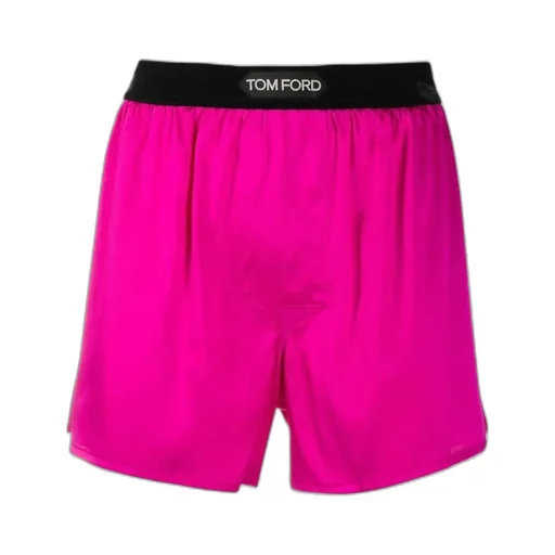 Logo-Waistband Stretched Satin Boxers