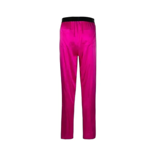 Logo Waistband Satin Pajama Trousers