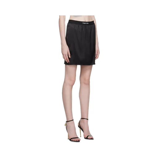 Logo-Waistband Mini Pencil Skirt