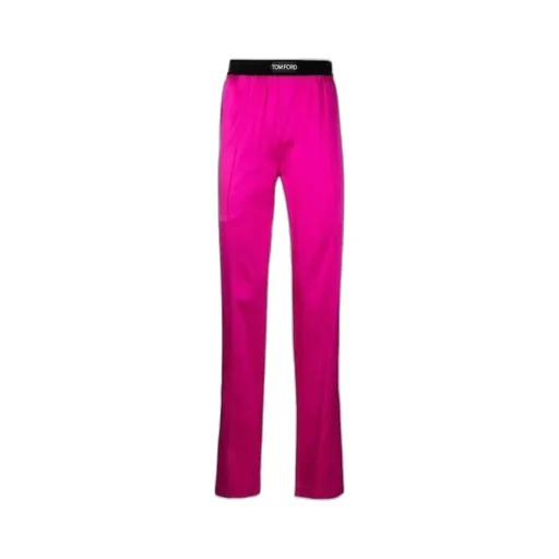 Logo Waistband Satin Pajama Trousers