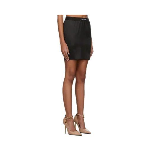 Logo-Waistband Mini Pencil Skirt