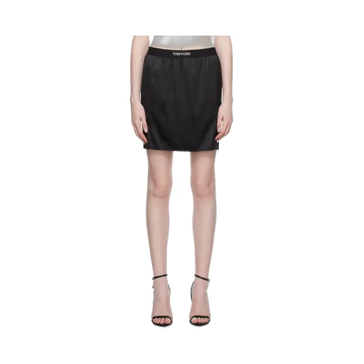 Logo-Waistband Mini Pencil Skirt