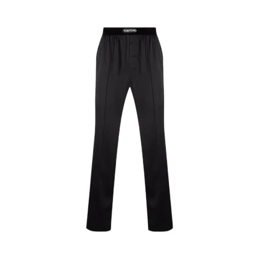 Logo Waistband Satin Pajama Trousers