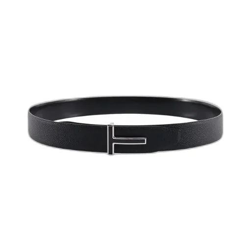 T Logo Plaque Buckle Belt