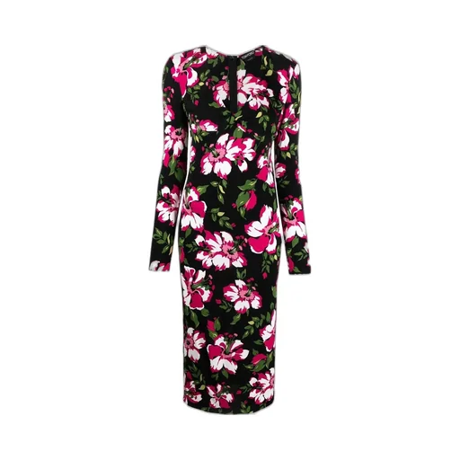 Floral-Printed V-Neck Midi Dress