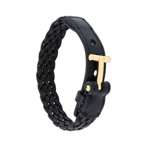 Logo Plaque Braided Bracelet