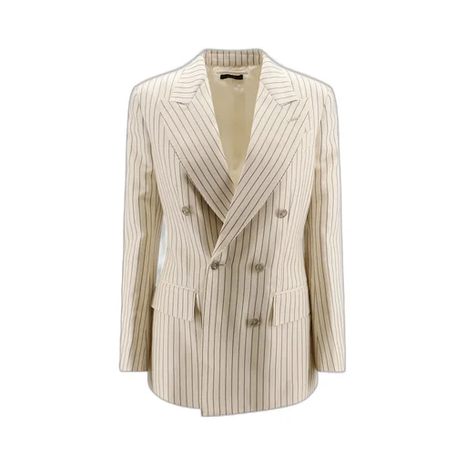 Striped Double-Breasted Blazer